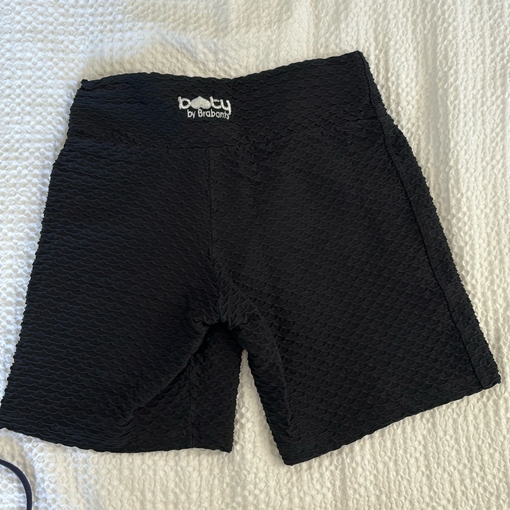Booty by Brabants Croco Biker Shorts in Black
